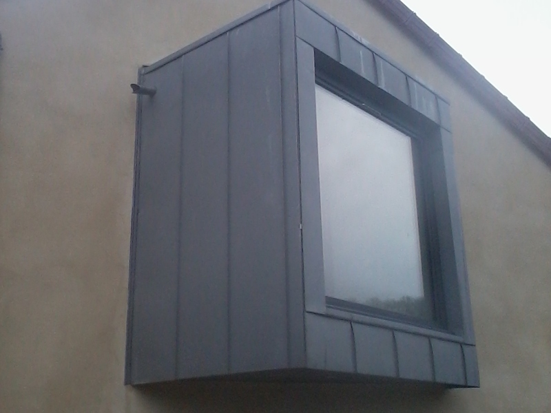 Bardage en joint debout quartz.