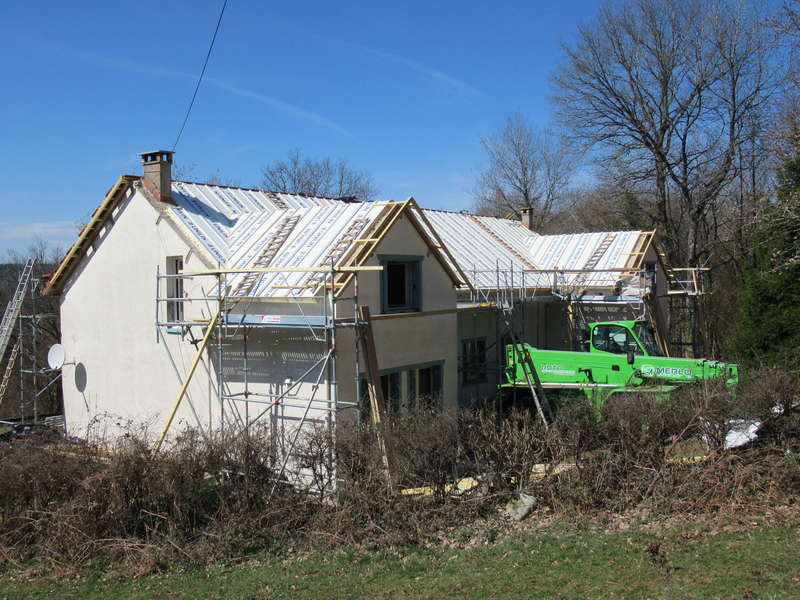 Sur le même chantier, après la pose des Trilattes.