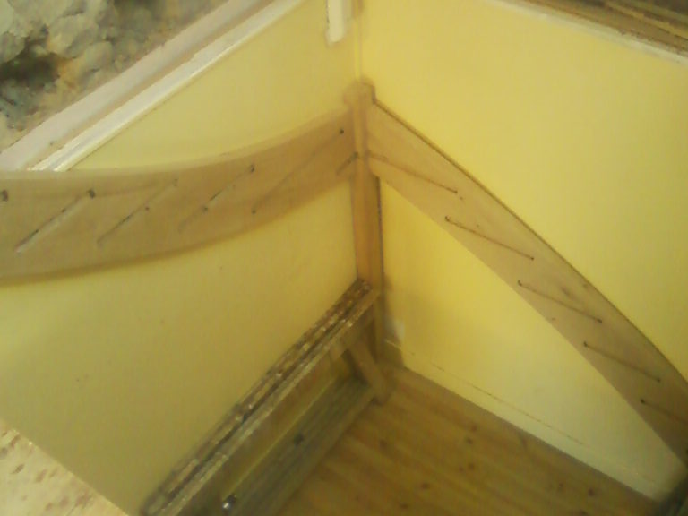 Pose des crémaillères. Avant.