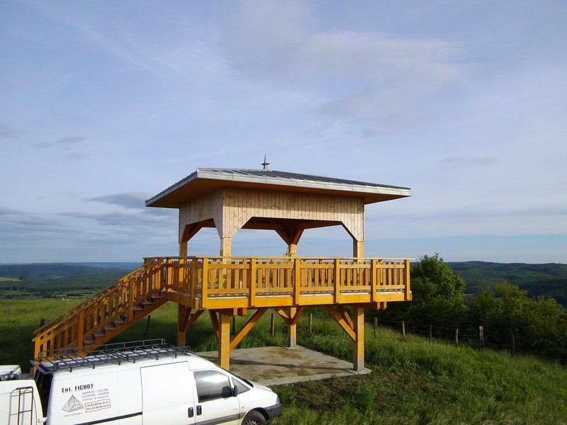 Belvédère en douglas avec balcon et echelle meunière.