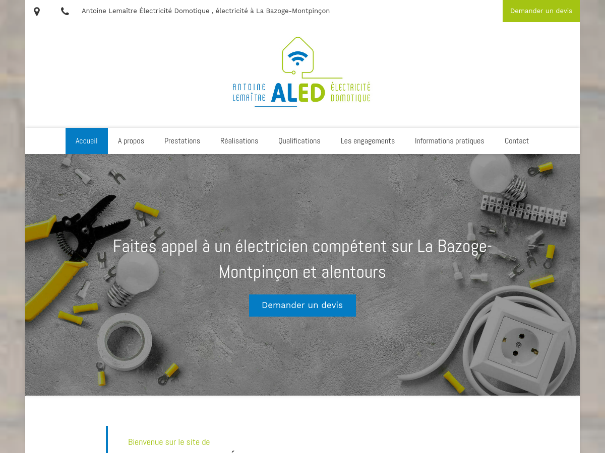 Exemple de site internet de Artisanat du BTP à La Bazoge-Montpinçon