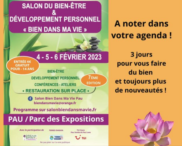 Salon Bien être de Pau 4, 5 et 6 février 