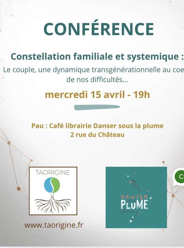 Conférence à Pau mercredi 15 avril -19h
