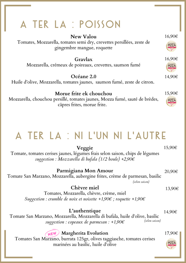 Menu Saint Pierre