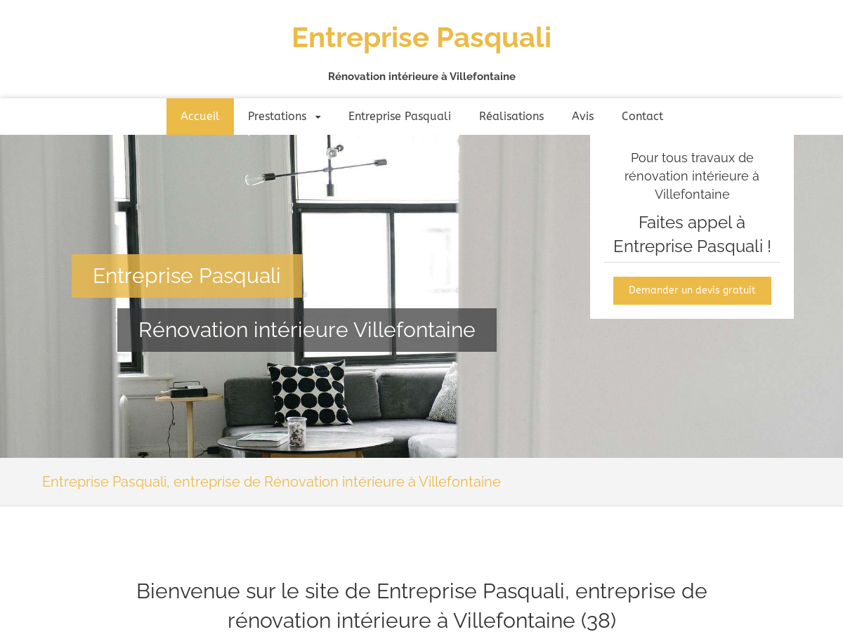 Exemple de site internet de Artisanat du BTP à Villefontaine