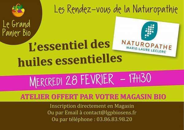 CONFERENCE : L' ESSENTIEL DES HUILES ESSENTIELLES