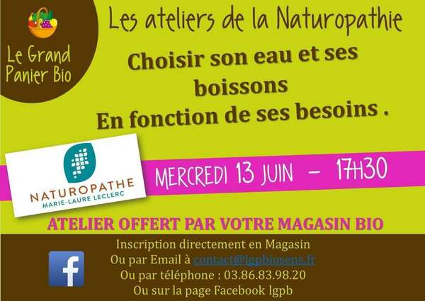 Choisir son eau et ses boissons. Apéritifs naturels.