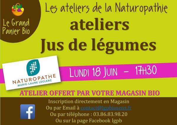ATELIER  CULINAIRE : JUS DE LEGUMES