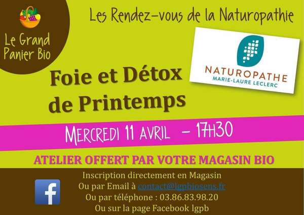 CONFERENCE  GRATUITE : Foie et Détox de Printemps