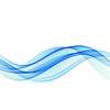 Vagues bleues sur un fond blanc qui représentent les ondes