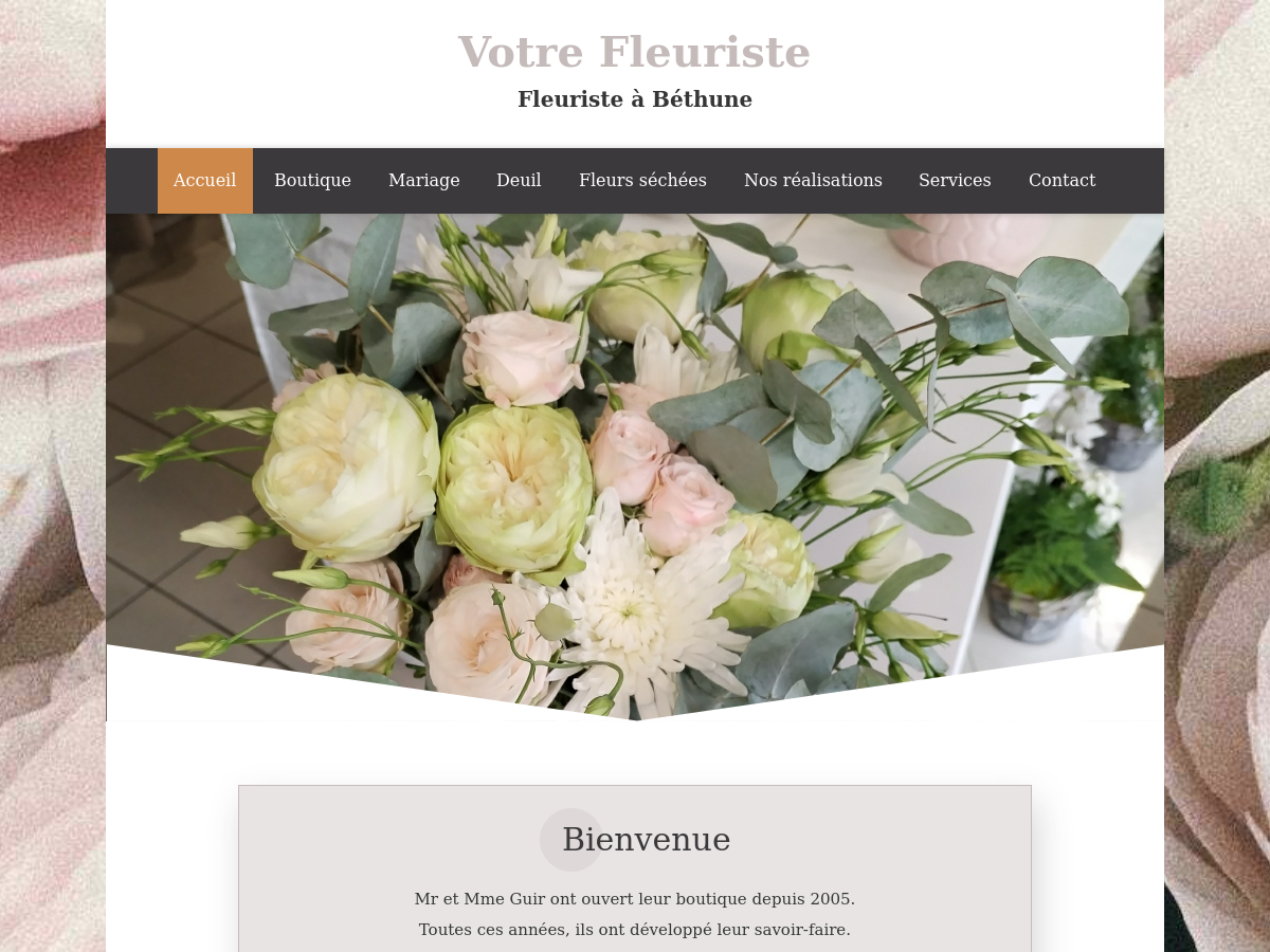 Exemple de site internet de Fleuriste à Béthune