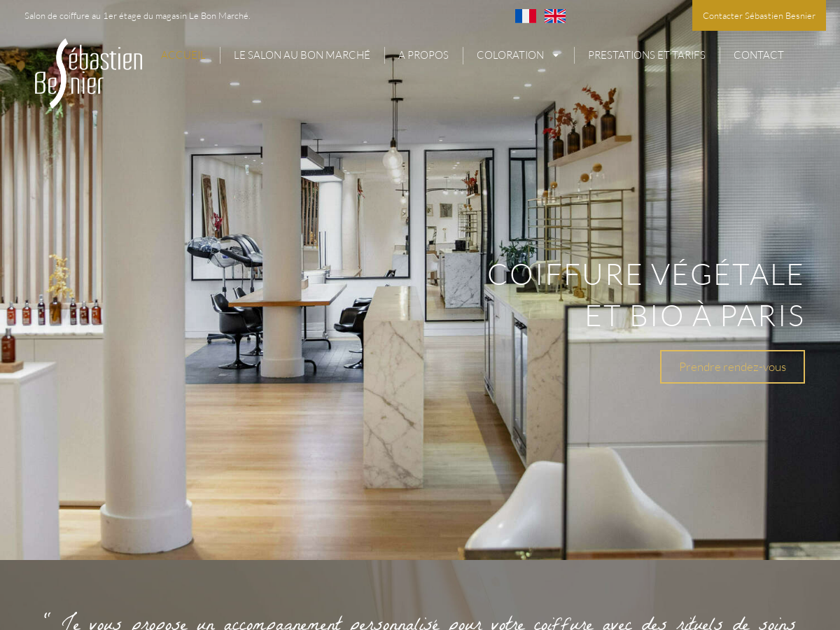Exemple de site internet de Coiffure à Paris