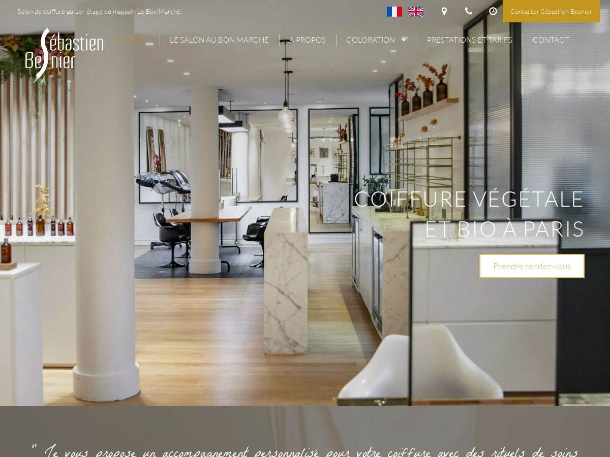 Exemple de site internet de Coiffure à Paris