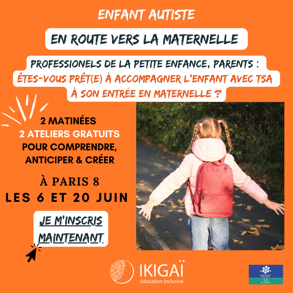 2 nouveaux ateliers gratuits spécial préparation à l'entrée en maternelle les 6 et 20 juin 2026 à Paris