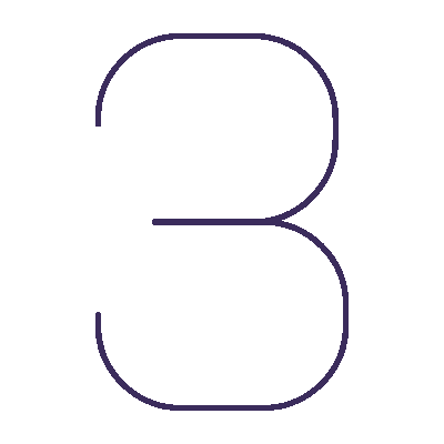 Wired outline 2433 number 3 hover draw