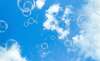 bulles claires dans un grand ciel bleu et limpide comme la mémoire cultivée dans un atelier bien-être à blois