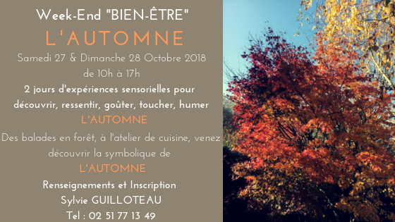 Week-End  « BIEN-ÊTRE d’AUTOMNE »