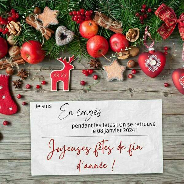 Je vous souhaite de très bonnes fêtes de fin d'année !