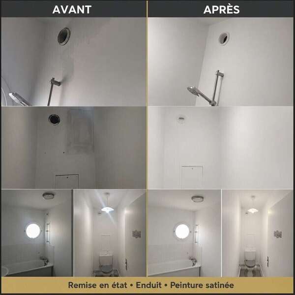 Remise en état d’une salle de bains et de toilettes