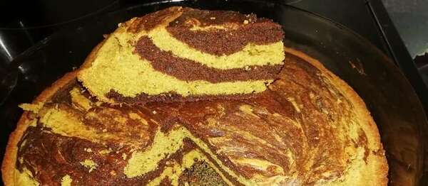 Gâteau marbré chocolat