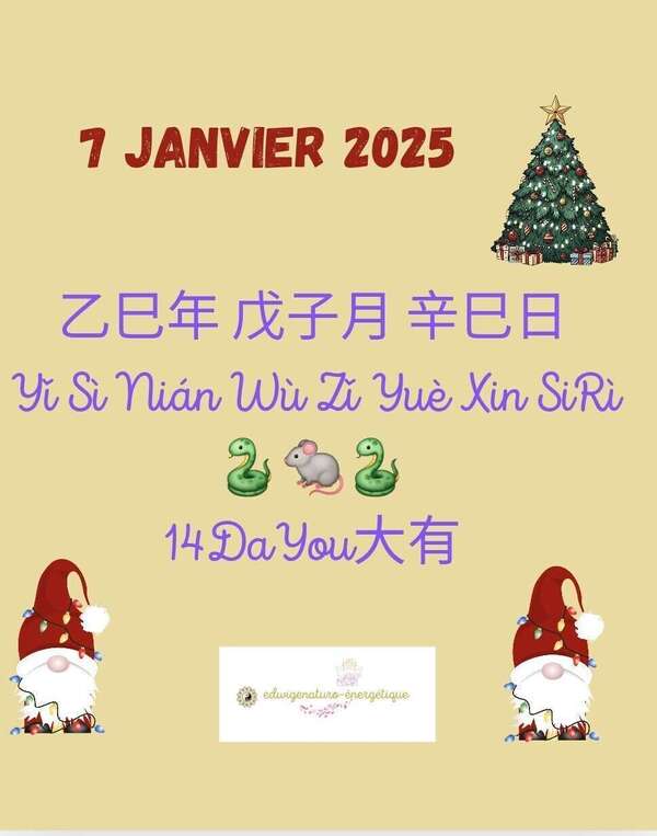 Analyse journée 7 janvier 2026, Ba Zi, Yijing et calendrier julien: Noël