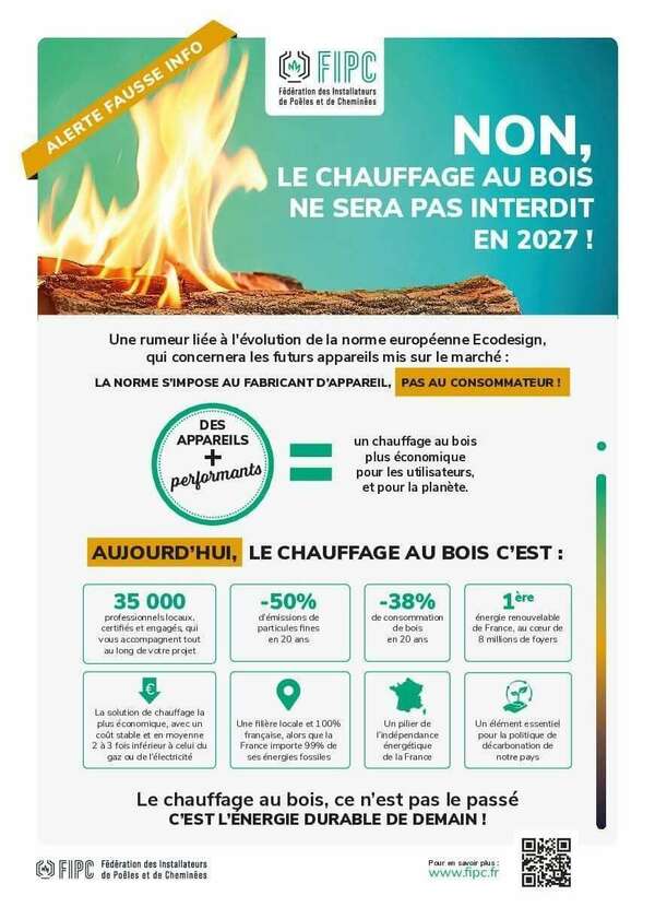 Le chauffage bois ne sera pas interdit 