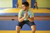 professeur de sport en plein cours