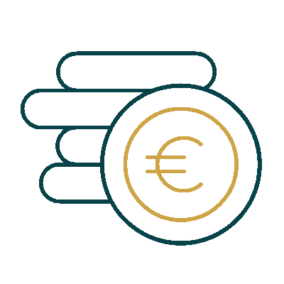 Wired outline 300 coins euro hover jump