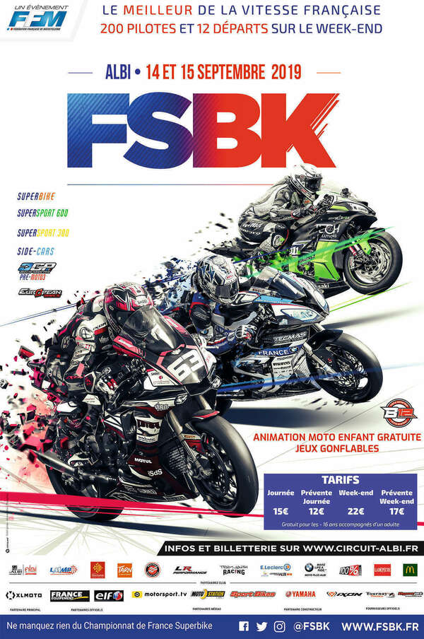 Finale du Championnat de France de Superbike, les 13-14-15 septembre - Albi