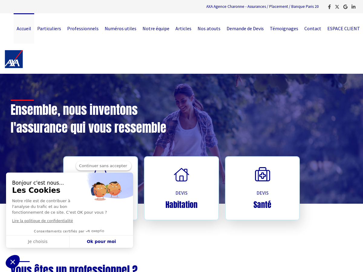 Exemple de site internet de Assurance et mutuelle à Paris