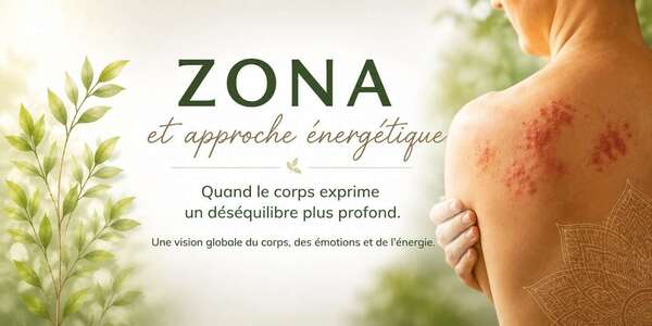 Bannière illustrant un article sur le zona, le magnétisme et l’approche énergétique globale.