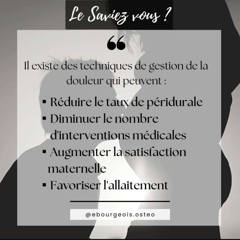 Le Saviez vous  ? Gestion de la Douleur pour L'accouchement 