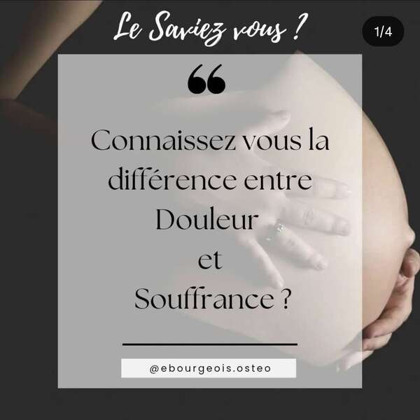Le Saviez vous  ? Douleur versus Souffrance