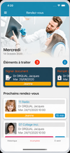 visuel de l'application dentapoche pour le suivi de traitement orthodontique
