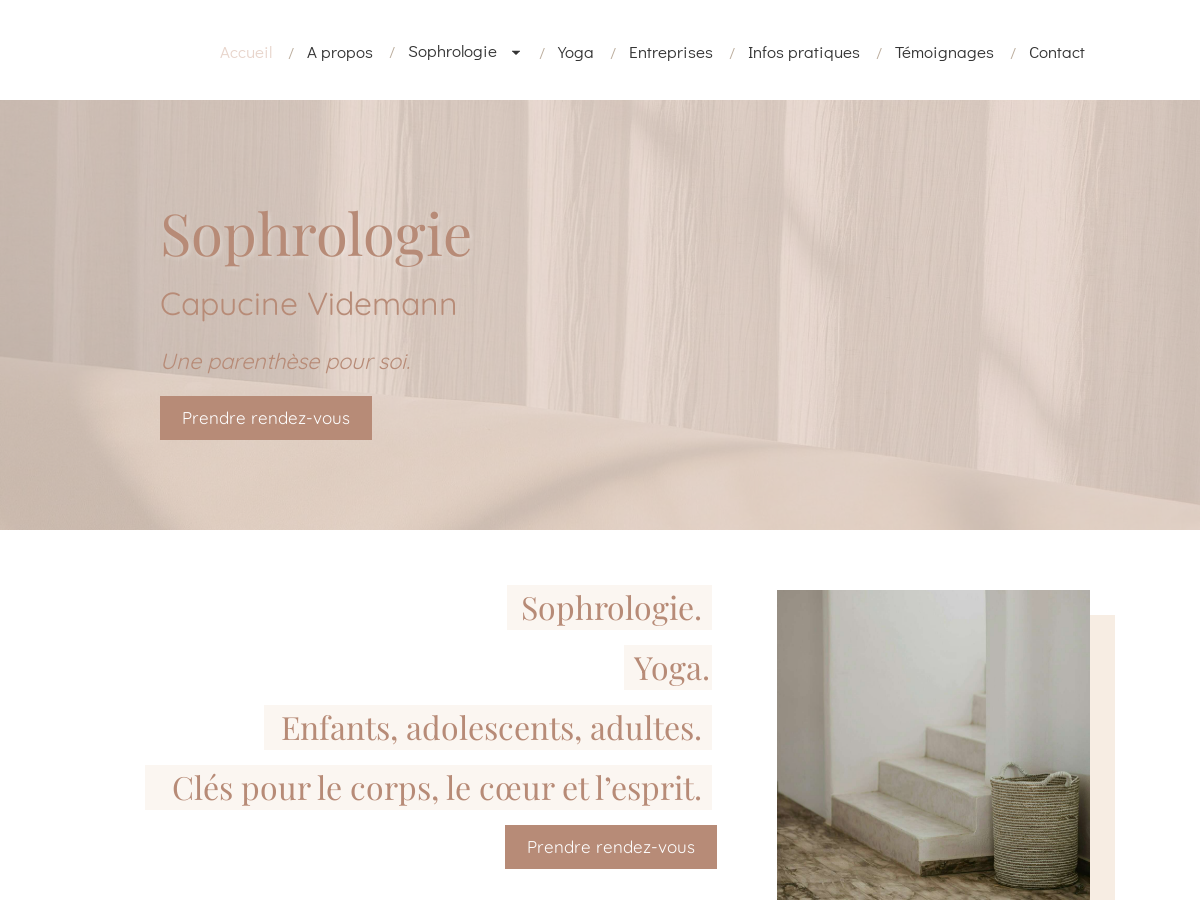 Exemple de site internet de Sophrologie à La Rochelle