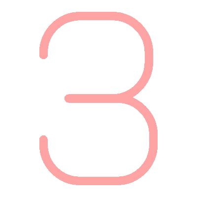 Wired outline 2433 number 3  3 