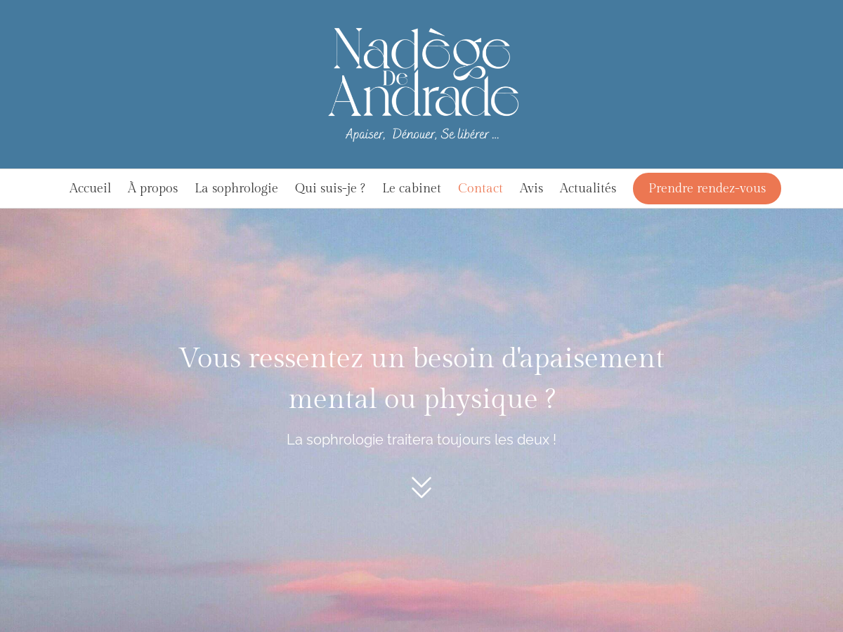 Exemple de site internet de Sophrologie à Angers