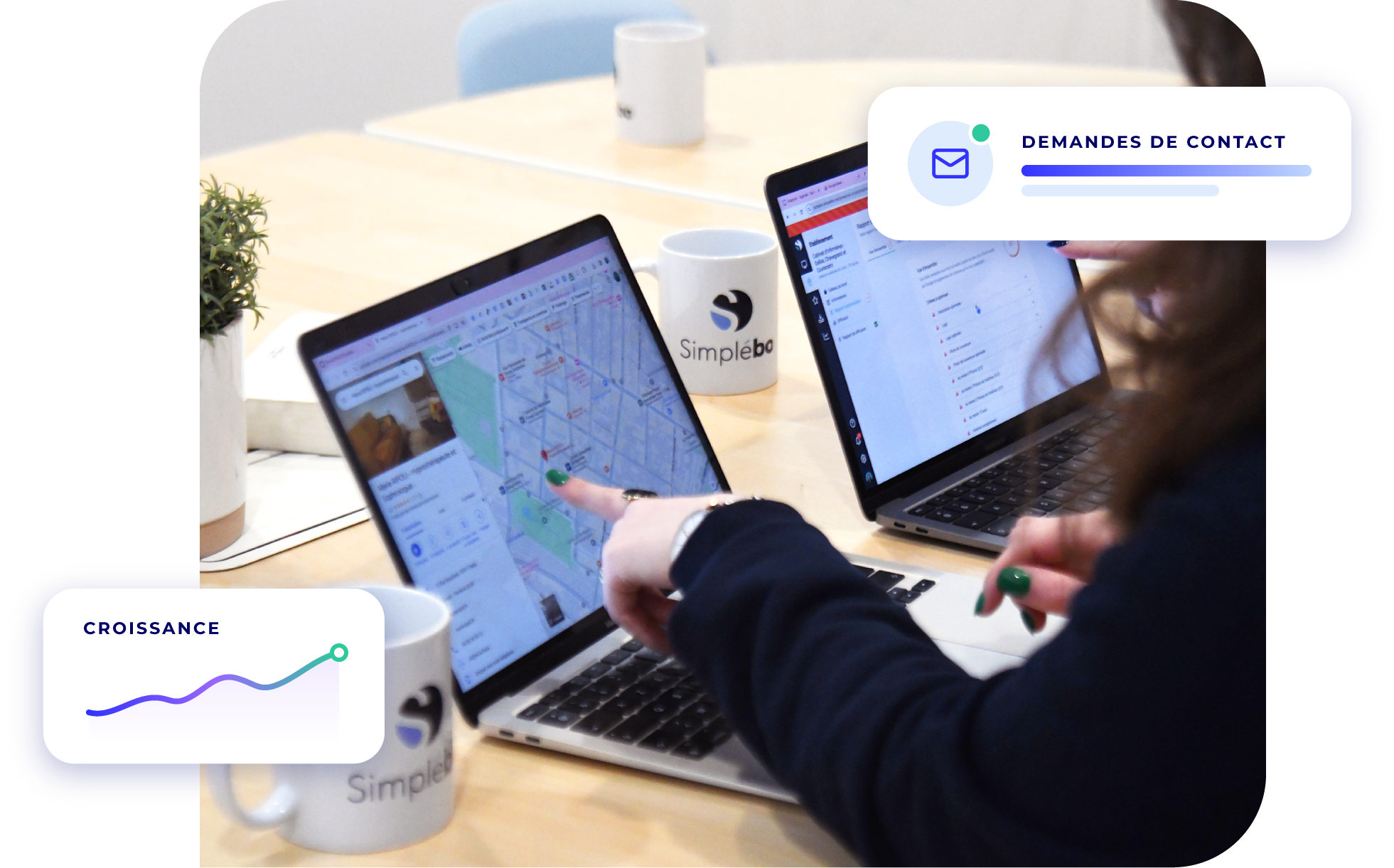 solution tout en un visibilité en ligne Simplébo
