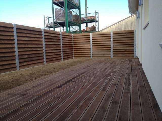 Terrasse en Pin des Landes traité classe 4 marron