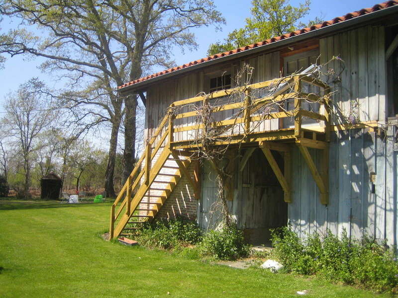 Escalier bois sur console