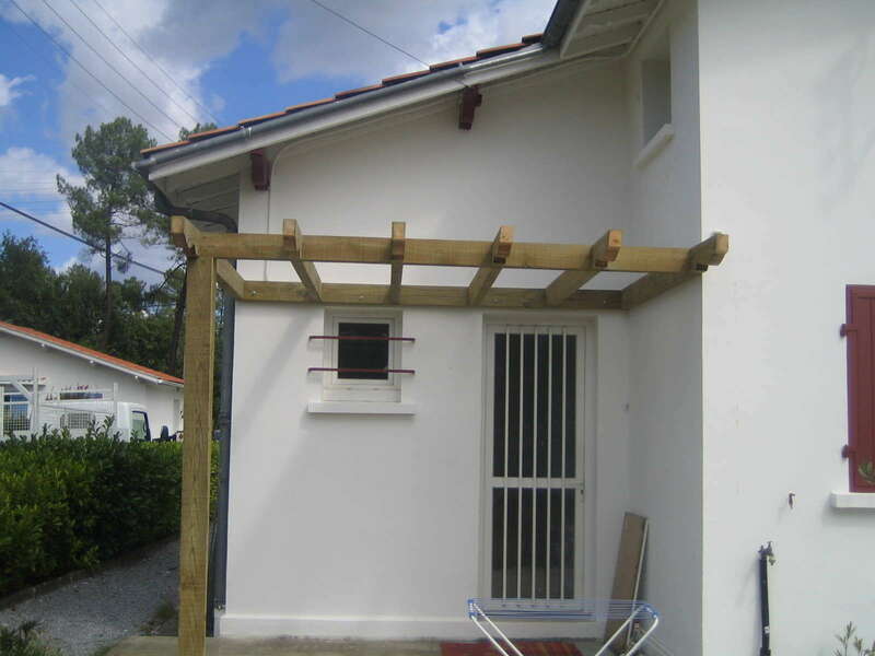 Pergola bois en pin des Landes traité classe 3 vert