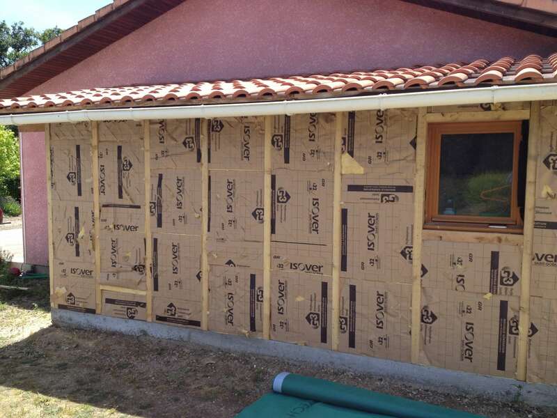 ITE des murs en laine de verre