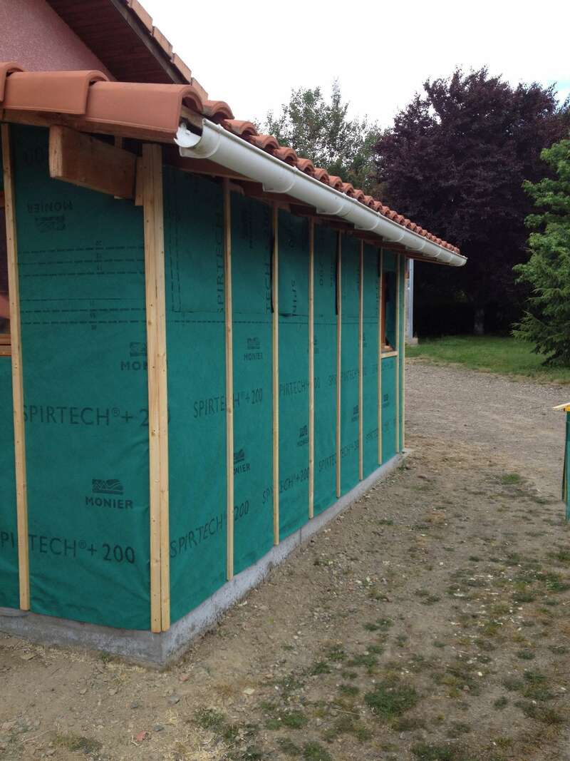 ITE des murs en laine de verre