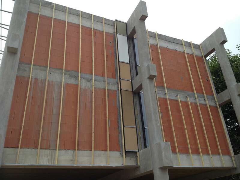 ITE des murs en laine de verre