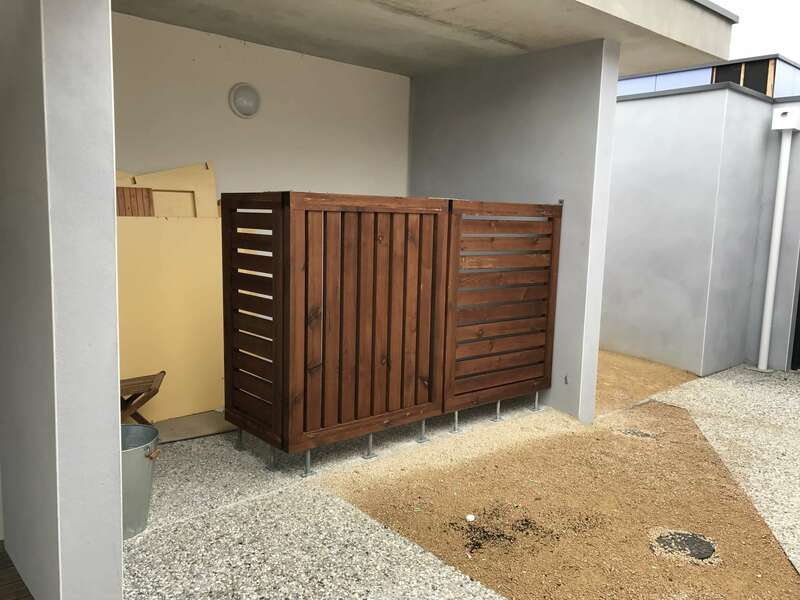 Claustra bois en pin des Landes traité classe 3 marron