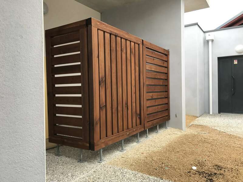 Claustra bois en pin des Landes traité classe 3 marron