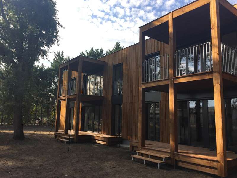 Pergola bois en pin des Landes traité classe 3 marron