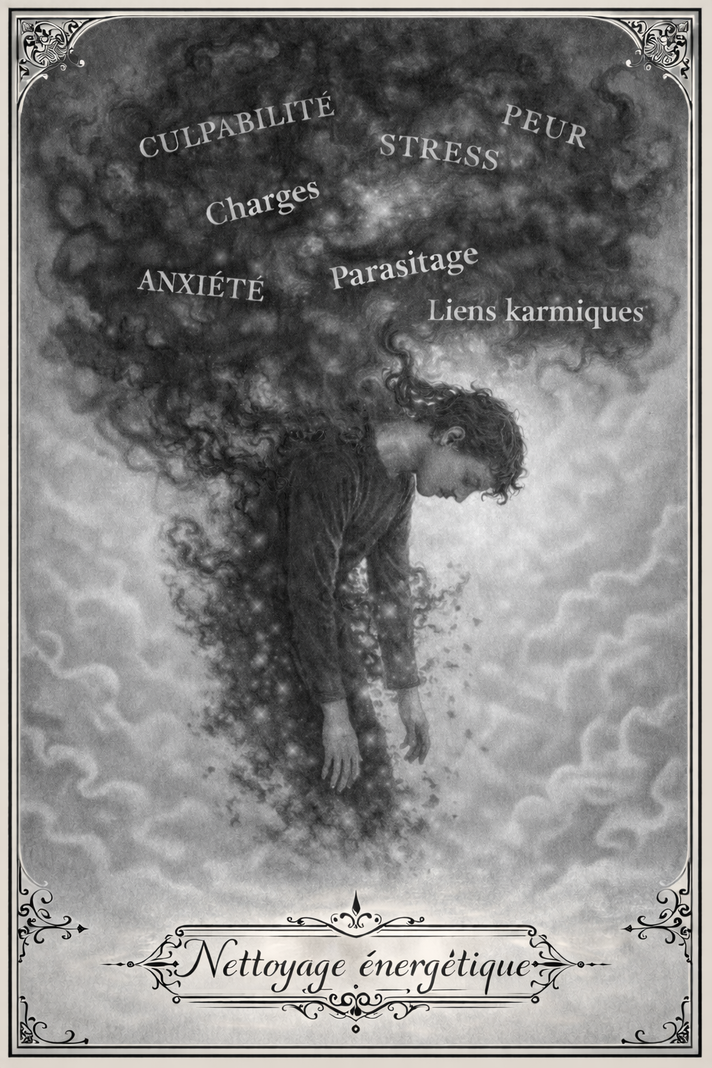 personne méditant avec énergie apaisante et calme intérieur