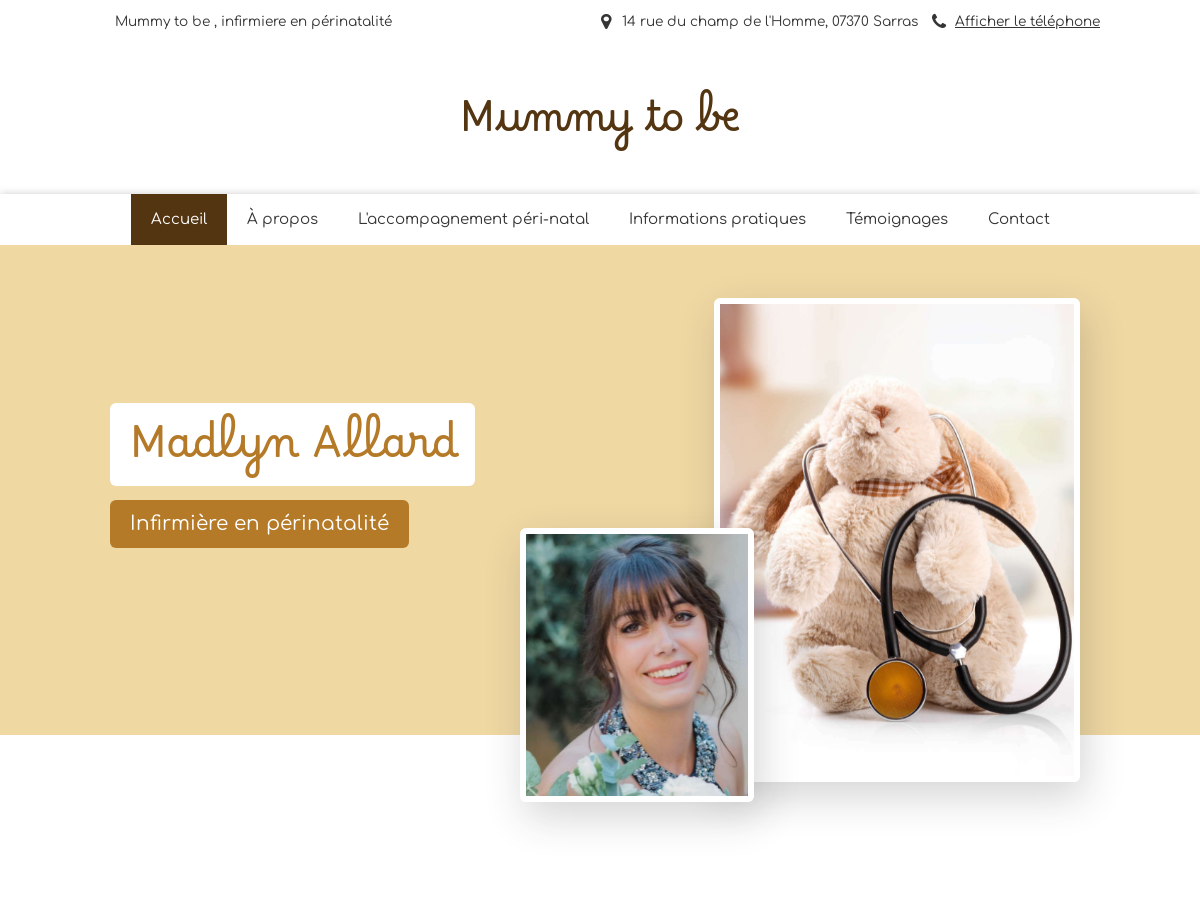 Exemple de site internet de Santé et Bien-être à Sarras