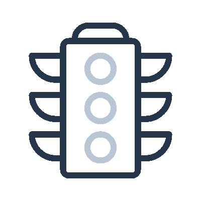 Wired outline 927 traffic light hover pinch